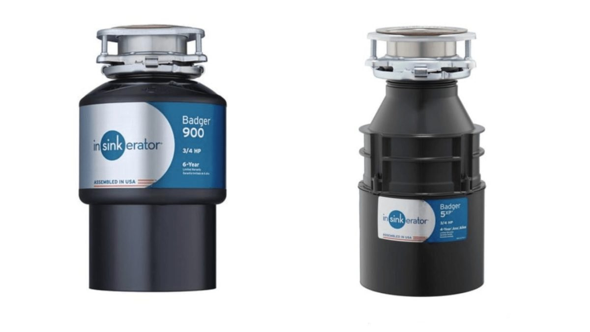 Find out which garbage disposal is better, the InkSinkErator Badger 5XP vs Badger 900.
